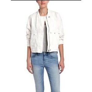 FREE PEOPLE Tattered Distressed Tennis Denim Jacket Size S